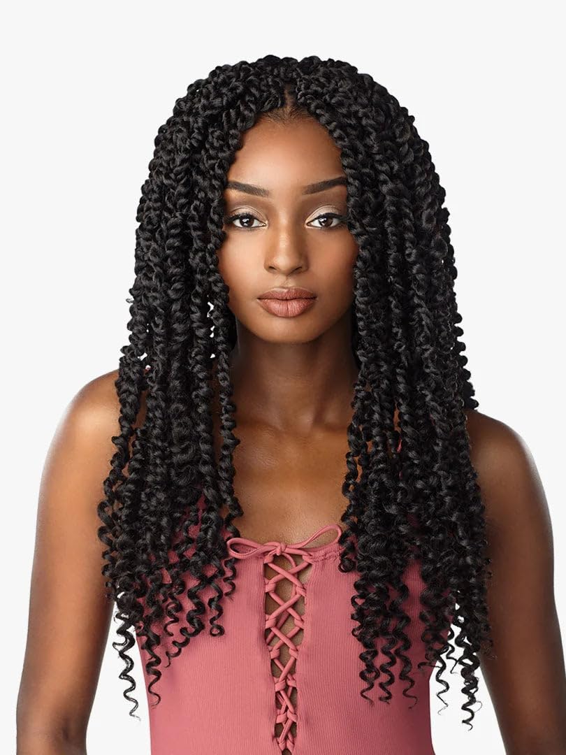Sensationnel Lulutress Crochet Braiding Hair-Passion Twist 18 Inch,T1B/27