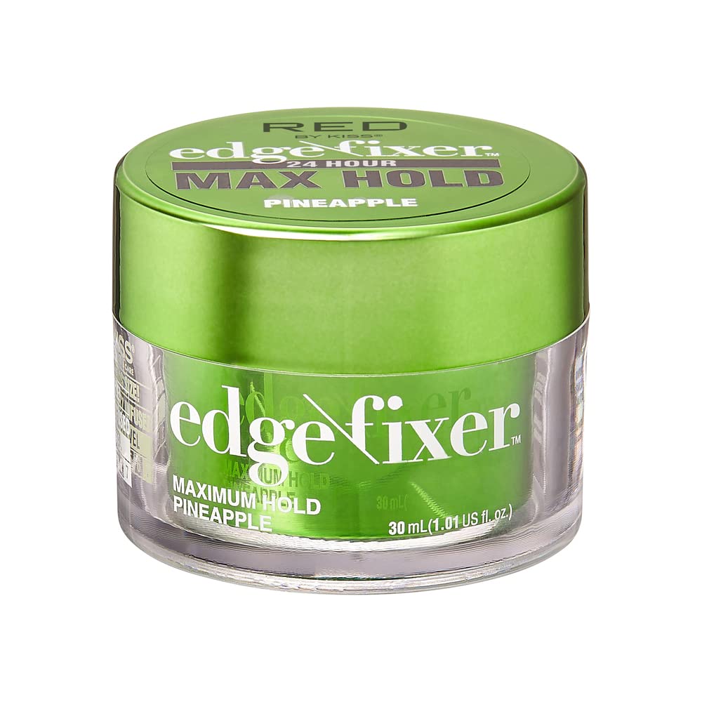 Red by Kiss Edge Fixer 24 Hour Maximum Hold Edge Wax No Flaking Biotin B7 Infused Hair Gel 1.01 fl.oz Beauty & Personal Care Red by Kiss