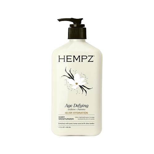 Hempz Age-Defy Body and Hand Lotion for Dry Skin, for Cracked & Crepey Skin, Quick Absorption Moisturizer, Large 17 oz Beauty & Personal Care Hempz