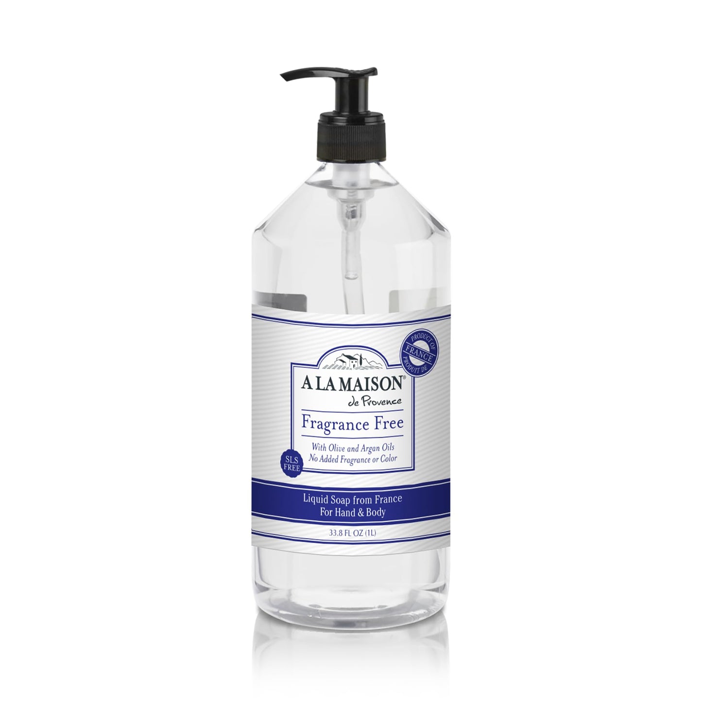 A LA MAISON Frangrance Free Natural Hand Wash Made with Essential Oils - Biodegradable, Plant-Based, Vegan, Cruelty-Free 33.8 Fl Oz (Pack of 1) Beauty & Personal Care A LA MAISON