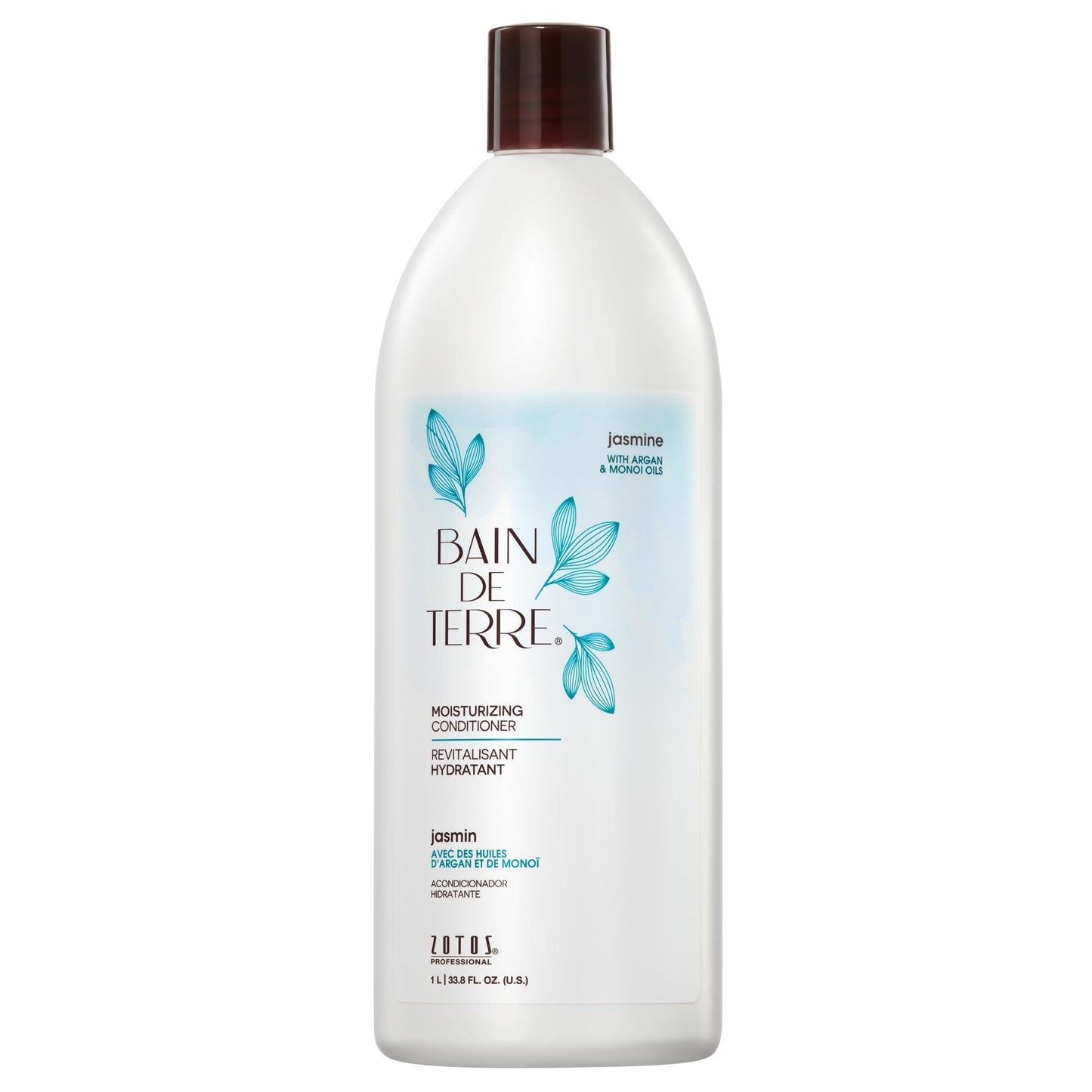Bain de Terre Jasmine Moisturizing Conditioner, Rich Hydration for Dry Hair, with Argan & Monoi Oils, Paraben-Free, Color-Safe, Vegan, 33.8 Fl Oz Beauty & Personal Care Bain de Terre