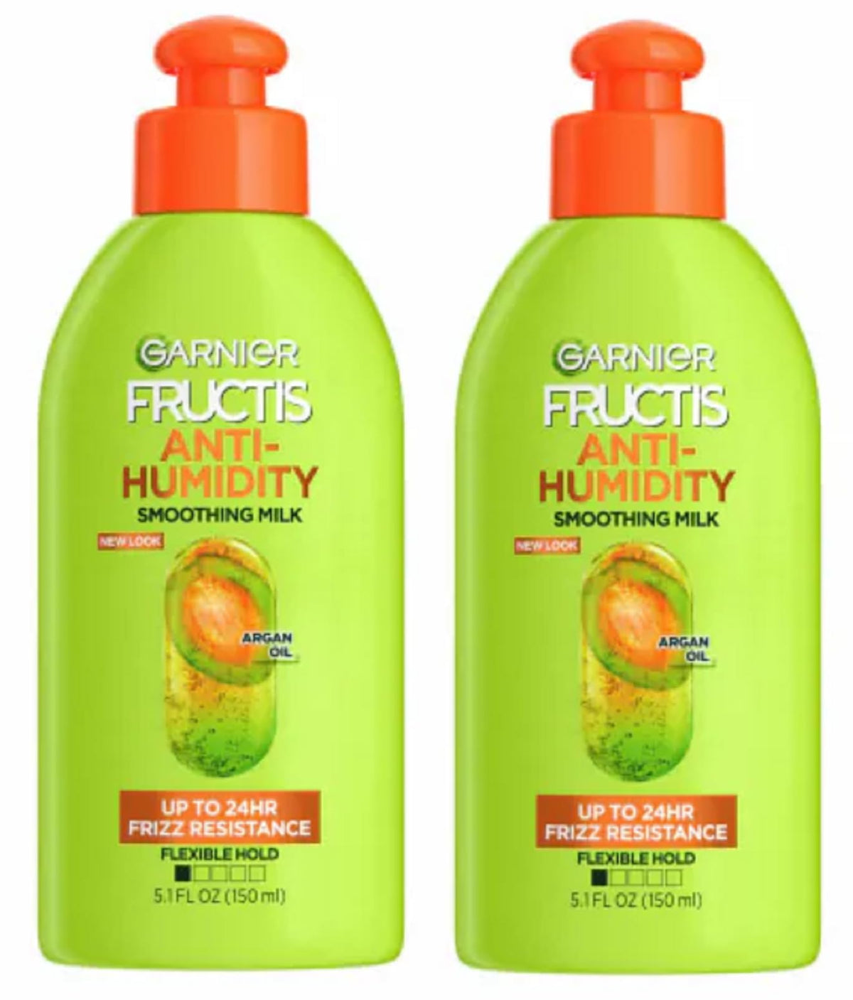 Garnier Fructis Style Anti-Humidity Smoothing and Straightening,All Hair Types, Milk, 5.1 fl oz (2 Pack Packaging May Vary)