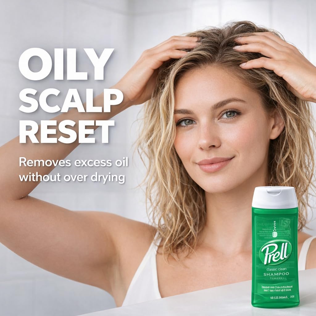 Prell Original Green Shampoo - Classic Clean Deep Cleansing Shampoo for Men & Women | 13.5 oz | 4 Pack Beauty & Personal Care Prell