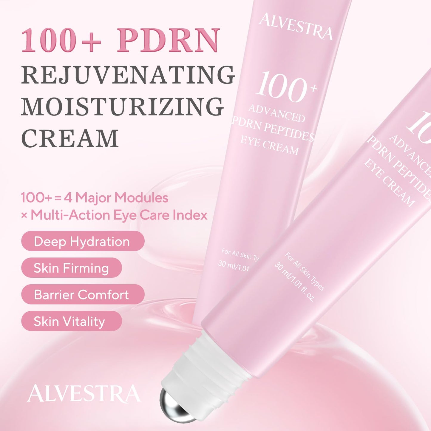 ALVESTRA Under Eye Cream with Salmon DNA PDRN & Pink Peptides Beauty & Personal Care ALVESTRA