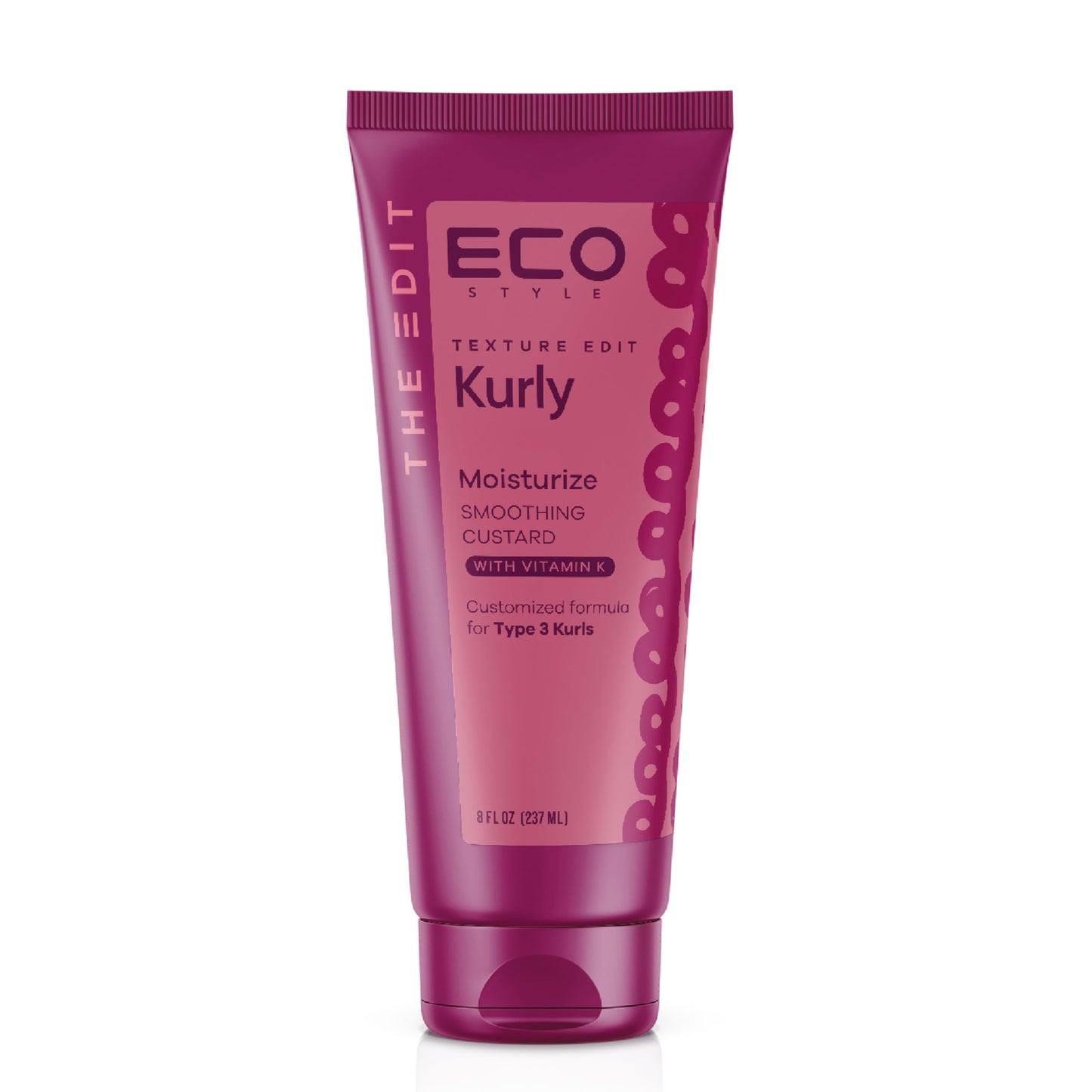 ECO STYLE, Texture Edit, Kurly Moisturize Smoothing Cream for Type 3 curly hair - A sulfate-free, curl cream that smooths, combats frizz and nourishes Beauty & Personal Care Eco Style