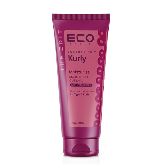 ECO STYLE, Texture Edit, Kurly Moisturize Smoothing Cream for Type 3 curly hair - A sulfate-free, curl cream that smooths, combats frizz and nourishes Beauty & Personal Care Eco Style