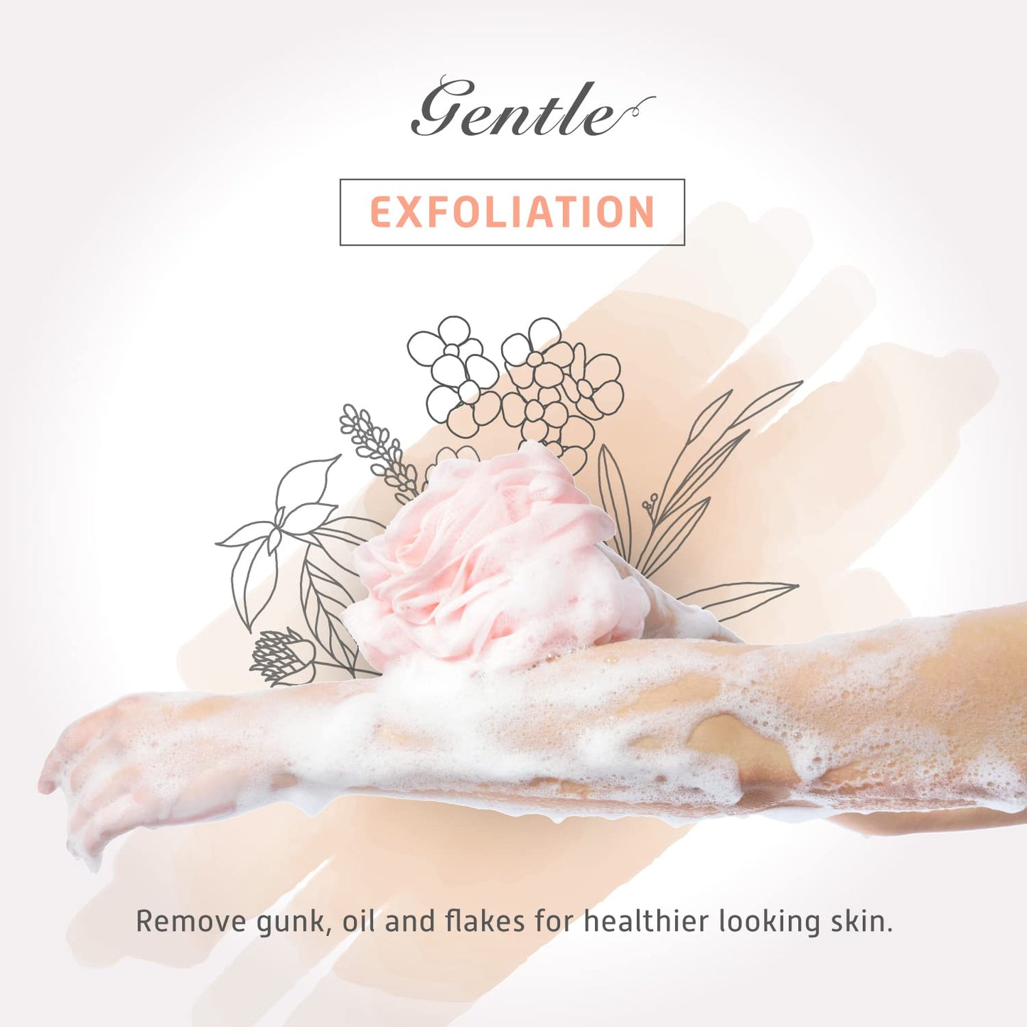 Spongentle Premium Deep Cleansing Loofah Sponge for Radiant Skin, Pack of 4, Bath and Shower, Exfoliating Body Scrubber, Beautiful Colors for Women Beauty & Personal Care Sunlite Sports