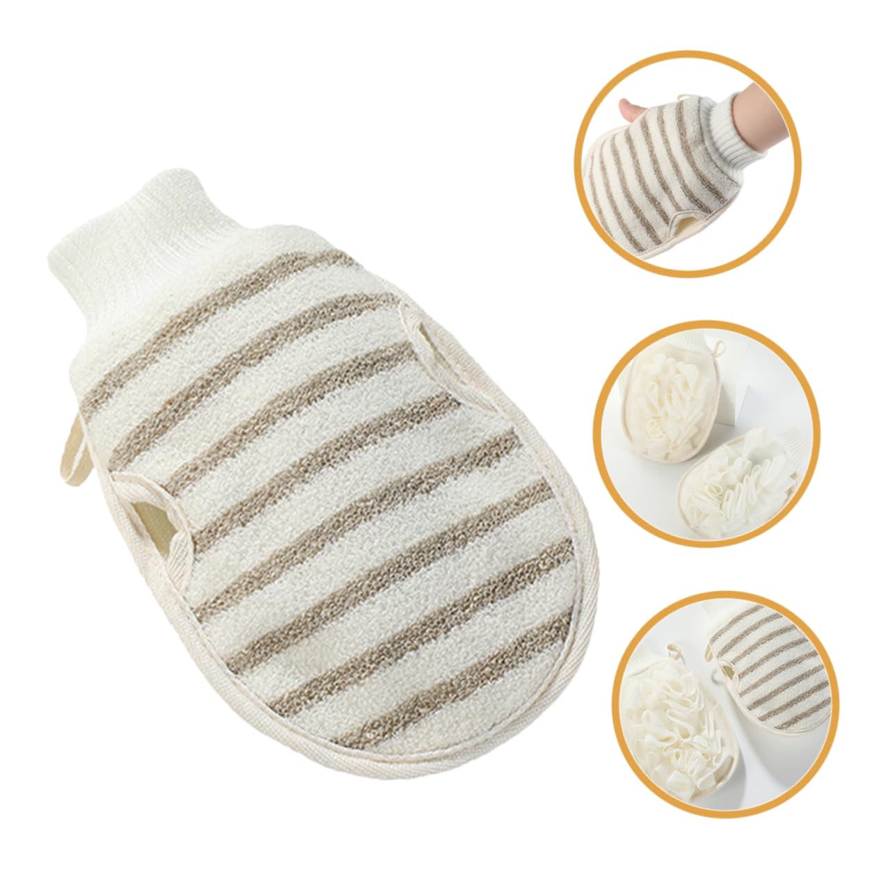 OUNONA Exfoliating Bath Glove Sided Body Scrubbing Mitt for Shower and Massage Versatile Skin Scrubber for Back Cleansing and Exfoliating Treatments Beauty and Personal Care OUNONA