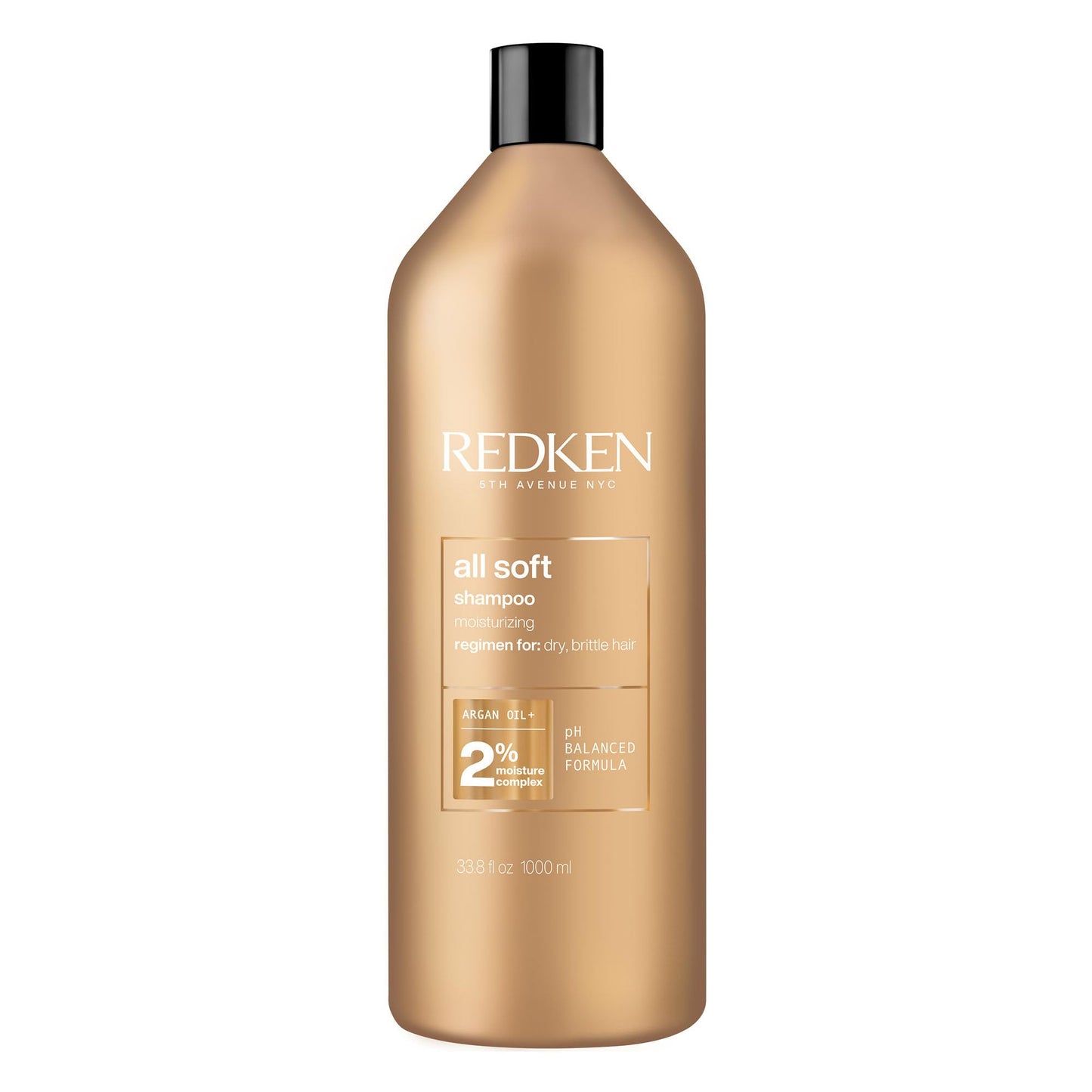 Redken All Soft Shampoo - Moisturizes & Hydrates Dry, Brittle Hair, Gently Cleanses and Softens, With Argan Oil, Safe For Color-Treated Hair, 33.8 Fl Beauty & Personal Care Redken