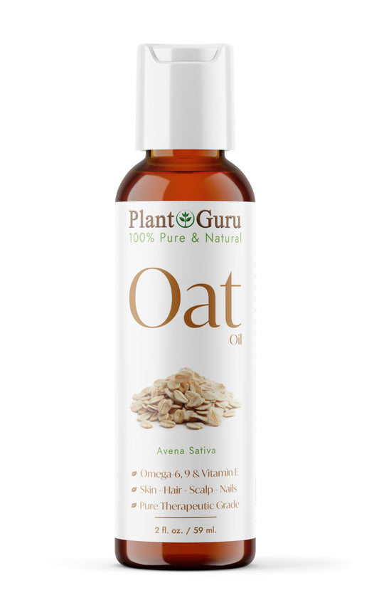 Plant Guru Oat Oil 2 fl. oz. 100% Pure Natural Carrier - Skin, Face, Body & Hair Moisturizer. Great for DIY Creams, Lotions & Lip Balm Beauty & Personal Care Plant Guru
