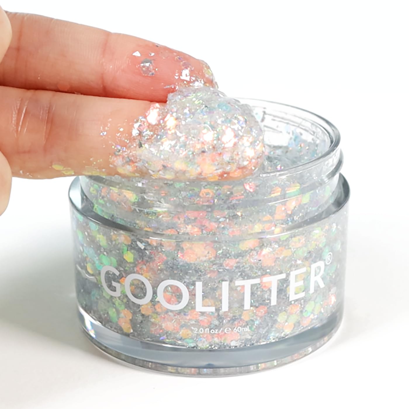 Goolitter Face, Body & Hair Holographic Clear White Glitter Gel [Snowy Cloud] 2oz (60mL) | Chunky | K-Beauty | Halloween, Festival, EDM, Rave, Party Beauty & Personal Care GOOLITTER