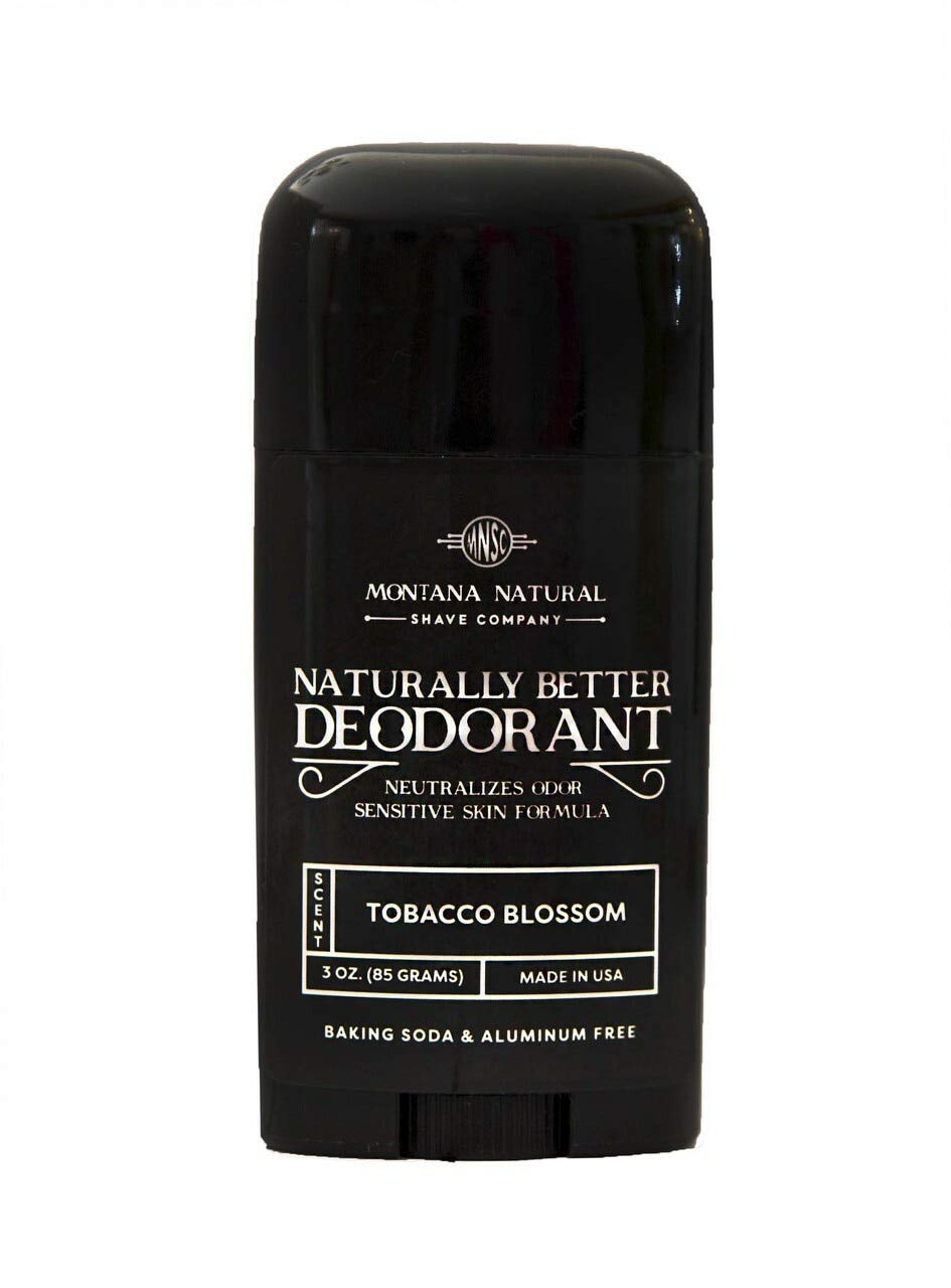 MNSC Tobacco Blossom (Wrangler) Naturally Better Deodorant - Magnesium & Activated Charcoal, Sensitive Skin Formula, Aluminum-Free, Baking Soda-Free Beauty and Personal Care Montana Natural Shave Company