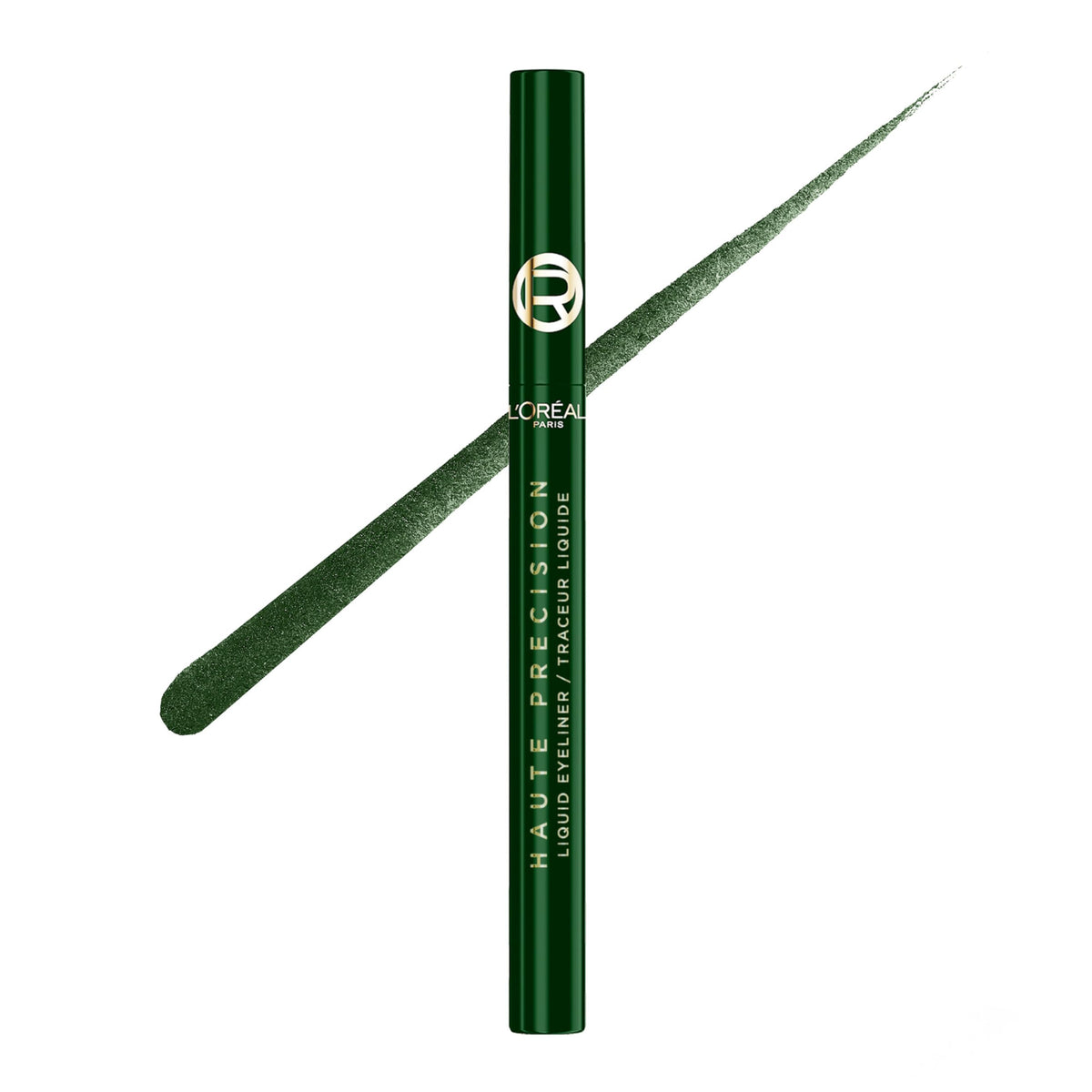 L'Oreal Paris Haute Precision Waterproof Liquid Eyeliner, Smudge-Proof Eye Liner with Micro-Tip, for up to 28HR Eye Makeup Wear, 040 Green Velvet