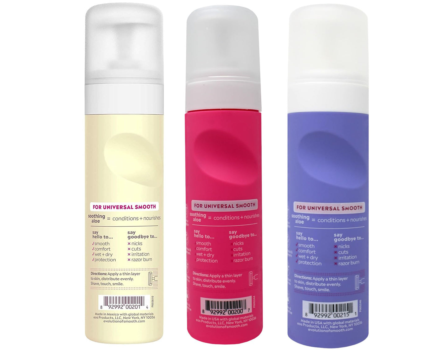 Eos Ultra Moisturizing Shave Cream Variety Pack: Pomegranate-Raspberry, Lavender Jasmine, Vanilla Bliss - 3 x 7.0 Ounce Beauty and Personal Care eos