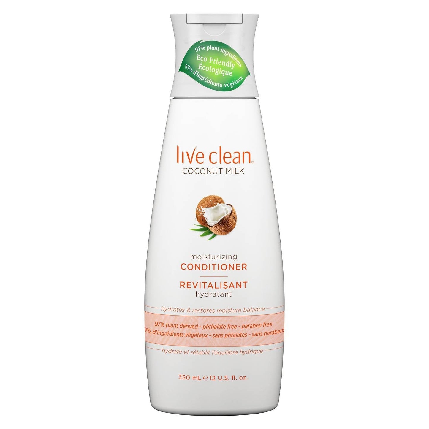 Live Clean Coconut Milk Moisturizing Shampoo and Conditioner, 12 oz each with Certified Organic Coconut Extract and Oil, Petrolatum-free Beauty & Personal Care Live Clean