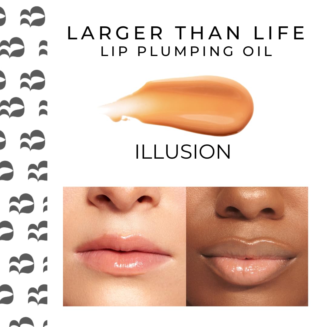 Rinna Beauty Larger Than Life Lip Plumping Oil - Illusion - Moisturizes & Hydrates Lips - Natural Plumping Over Time - Vegan, Cruelty-Free, & Beauty & Personal Care Rinna Beauty