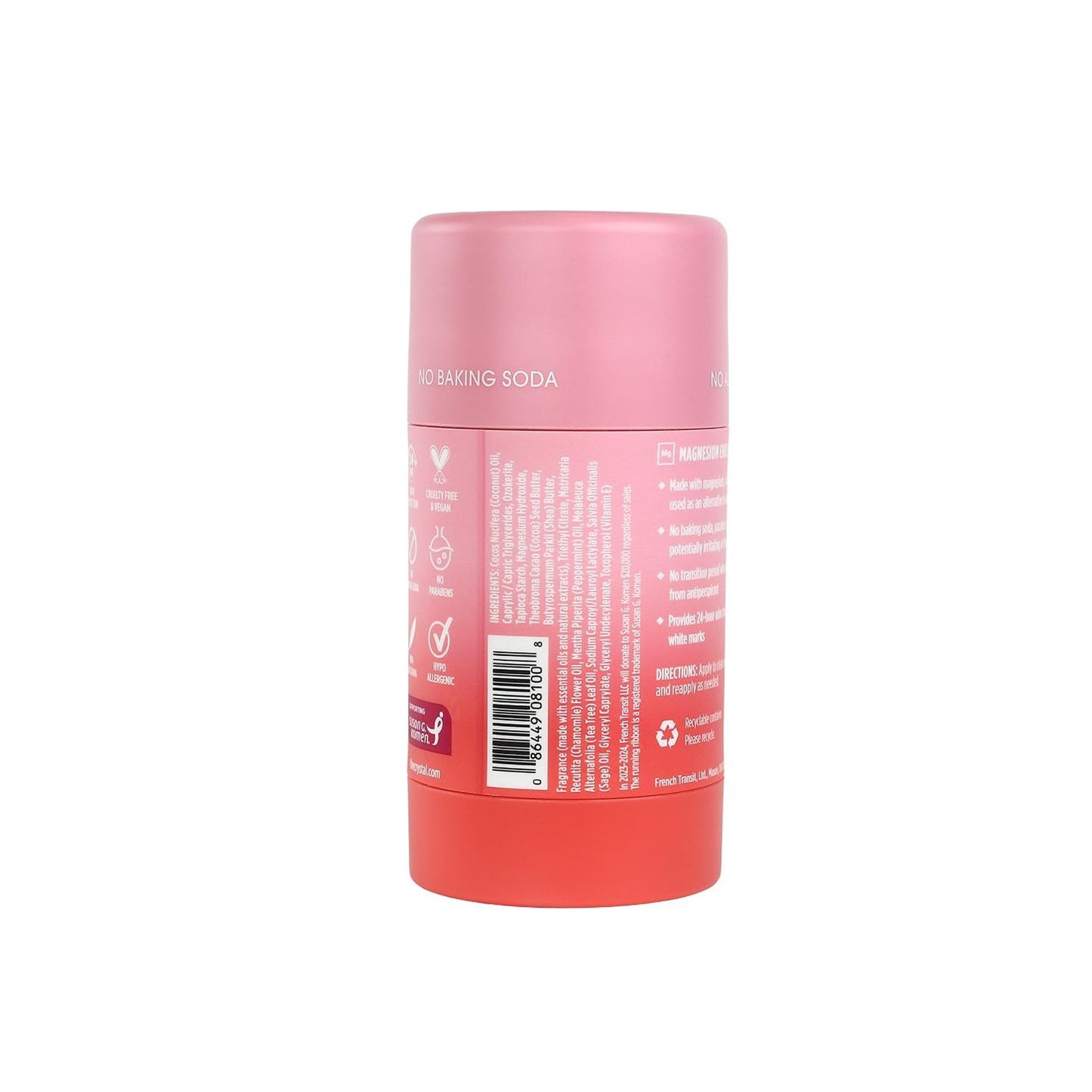 Crystal Magnesium Solid Stick Natural Deodorant, Non-Irritating Aluminum Free Deodorant for Men or Women, Safely and Effectively Fights Odor, Baking Beauty and Personal Care Crystal Essence