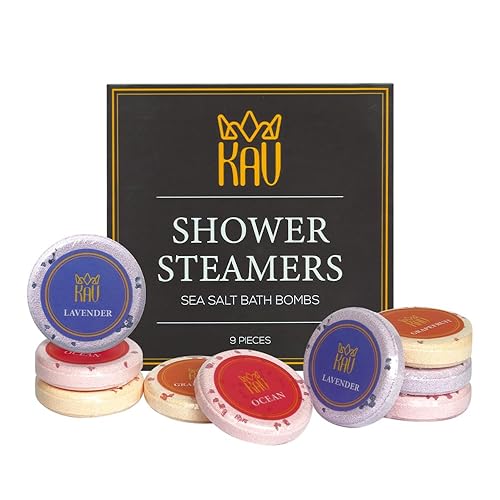 KAV Aromatherapy Shower Steamers for Women and Men - 9 pc Shower Bombs Set - Stocking Stuffers Gift Set - Relaxation Stress Relief for Women Mom… Beauty & Personal Care KAV