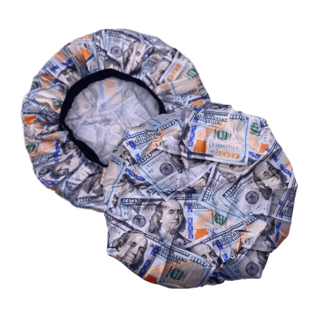 Silky Design Bonnet with Elastic Soft Band, Hair Braid Adjustable Women and Men Bonnets for Sleeping, Comfortable Satin Fabric Bonnet (Mney N) Beauty and Personal Care FOR KINGS. BY KINGS CROWN LMTD SUPPLY