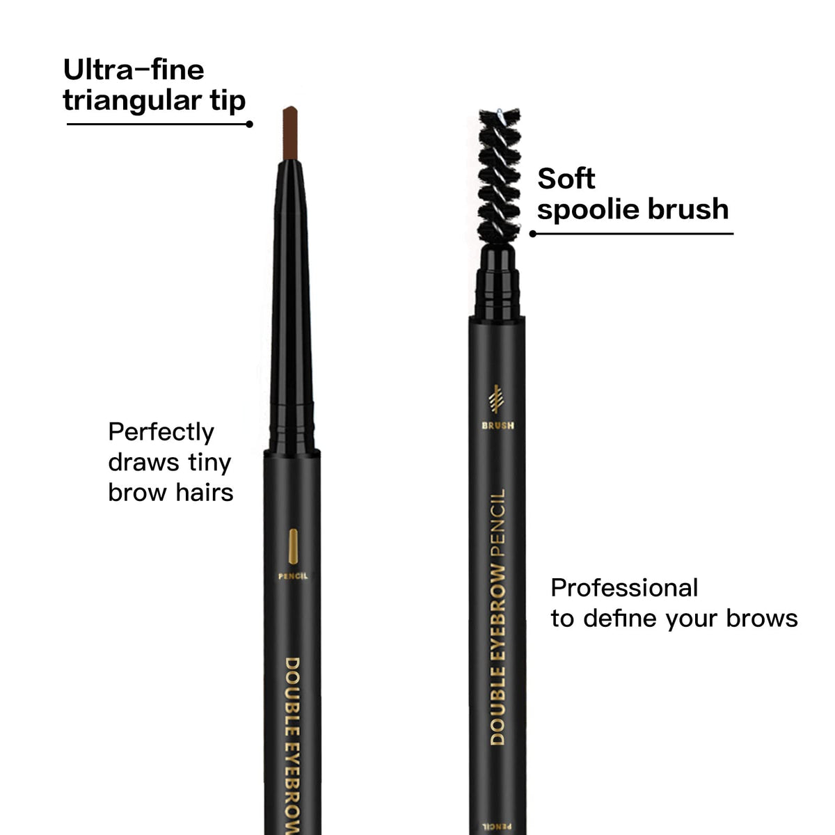 3 Pcs Waterproof Eyebrow Pencil Dark Brown, Premium Eye Brow Pencil Brn with Spoolie Brush, Longwearing for Perfect Brows, Professional, Precision Beauty & Personal Care O'CHEAL