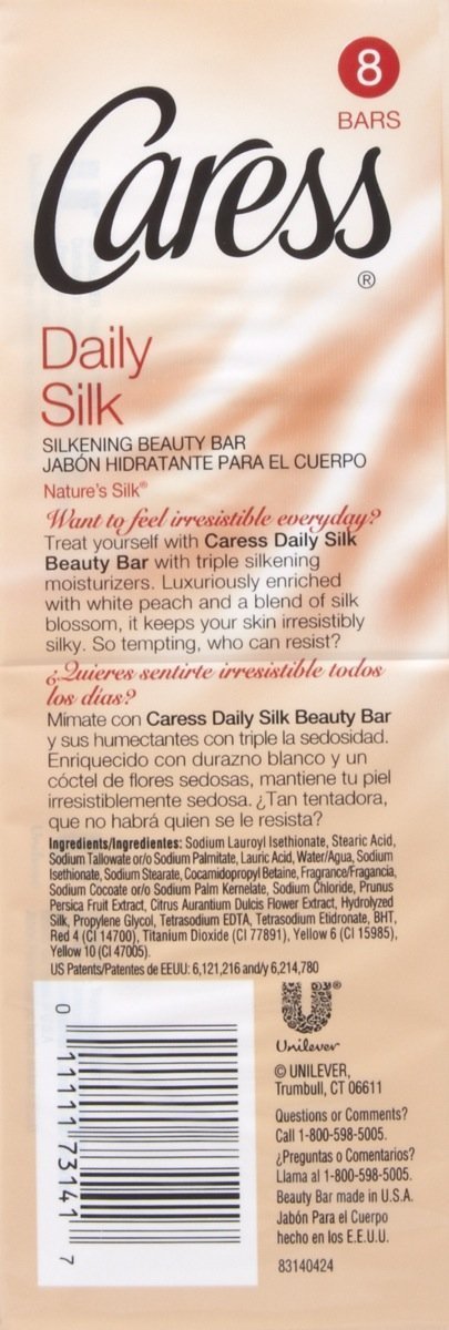 Caress Moisturizing Beauty Bar, Daily Silk, 4 Ounce (Pack of 8) Beauty & Personal Care Caress