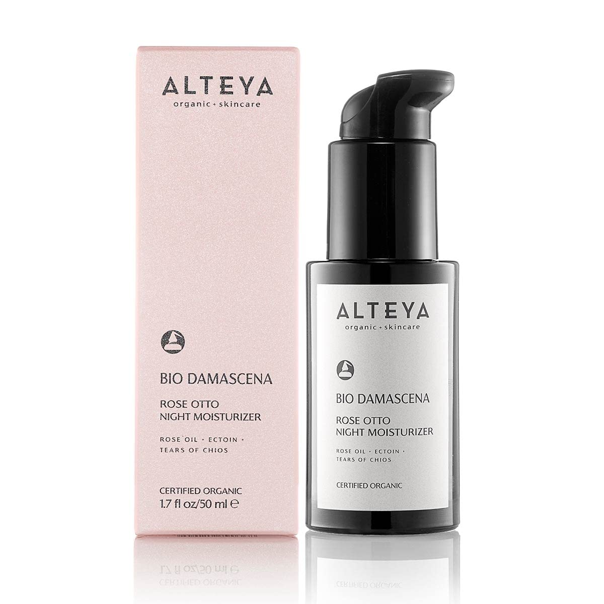 Alteya Organics Night Moisturizer Certified Organic Skin Care 1.7 Fl Oz/50 mL Bio Damascena Award-Winning Face Cream With Organic Bulgarian Rose Oil Beauty & Personal Care Alteya