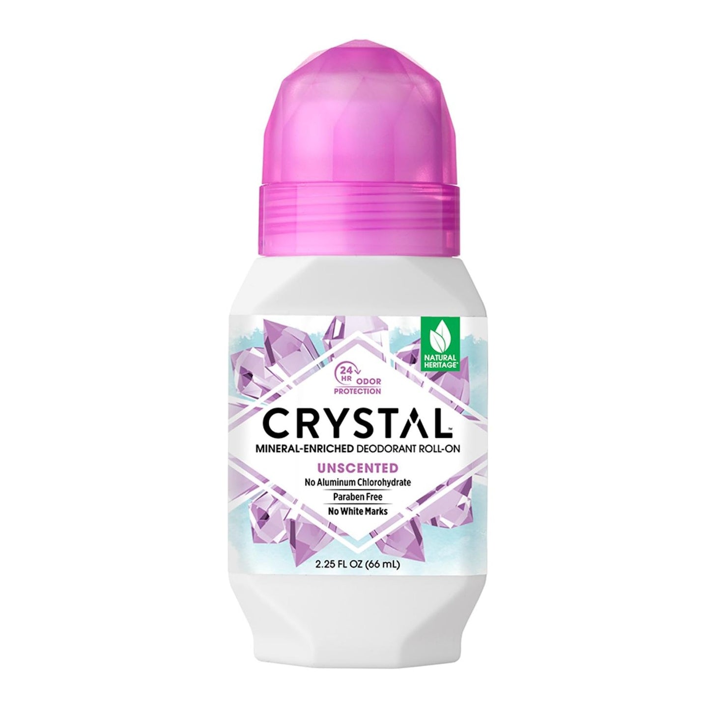 CRYSTAL Mineral Deodorant Roll-On Unscented Body Deodorant With 24-Hour Odor Protection, Aluminum Chloride & Paraben Free, 2.25 FL OZ (Packaging May Beauty and Personal Care Crystal Essence