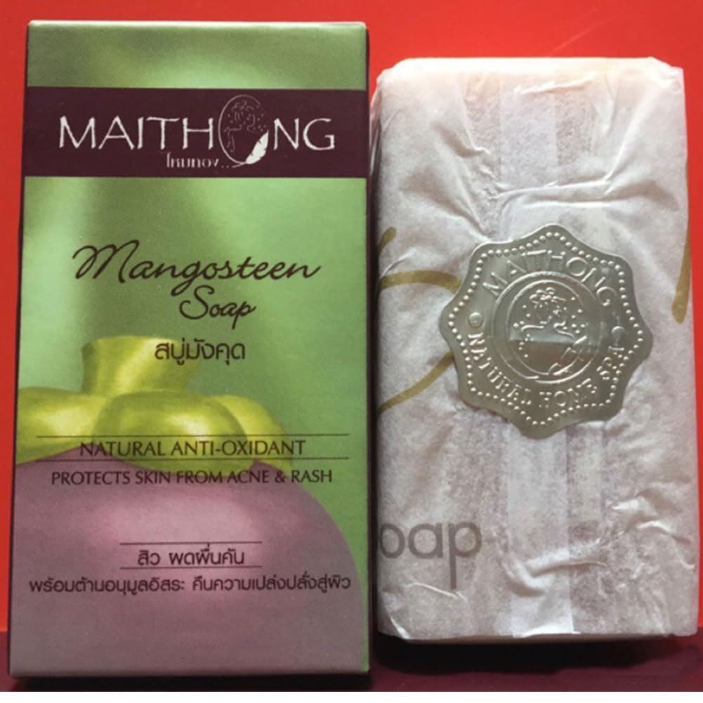 Maithong Mangosteen Natural Herbal Anti-oxidant Aha Soap Prevent Acne & Rash Reduce Acne Beauty & Personal Care Maithong