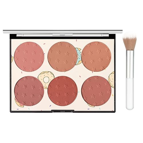 KYDA 6 Colors Blush Palette, Matte and Shimmer Blush Palette, Smooth Blendable Powder, Multiuse Blusher Makeup with Contour Highlighter-Set A Beauty & Personal Care KYDA