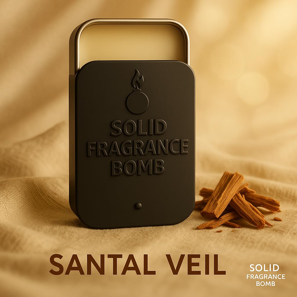 Solid Fragrance Bomb - Premium All-Natural Solid Cologne for Men & Women | Long-Lasting, TSA-Safe, Alcohol-Free, Halal, Handmade Travel Fragrance Balm Beauty & Personal Care Solid Fragrance Bomb