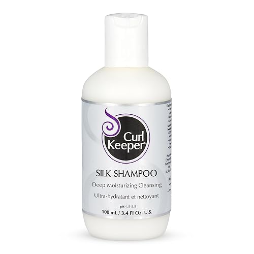 Curl Keeper Silk Shampoo for Curly Hair, 3.8 Fl Oz - Deep Moisturizing & Cleansing Daily Hair Shampoo with Silk Amino Acids for All Curl Types - Water Beauty & Personal Care Curl Keeper