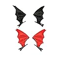 Red Devil Horn Hairpin Halloween Black Bat Hair Clips for Halloween Festive JHH33 (Black-Red Bat Wing) Beauty & Personal Care JustMyDress