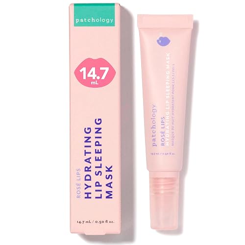 Patchology Rosé Lip Sleeping Mask - Overnight Lip Mask with Hyaluronic Acid and Resveratrol - Hydrating and Repairing Lip Gloss Treatment softens Beauty & Personal Care Patchology