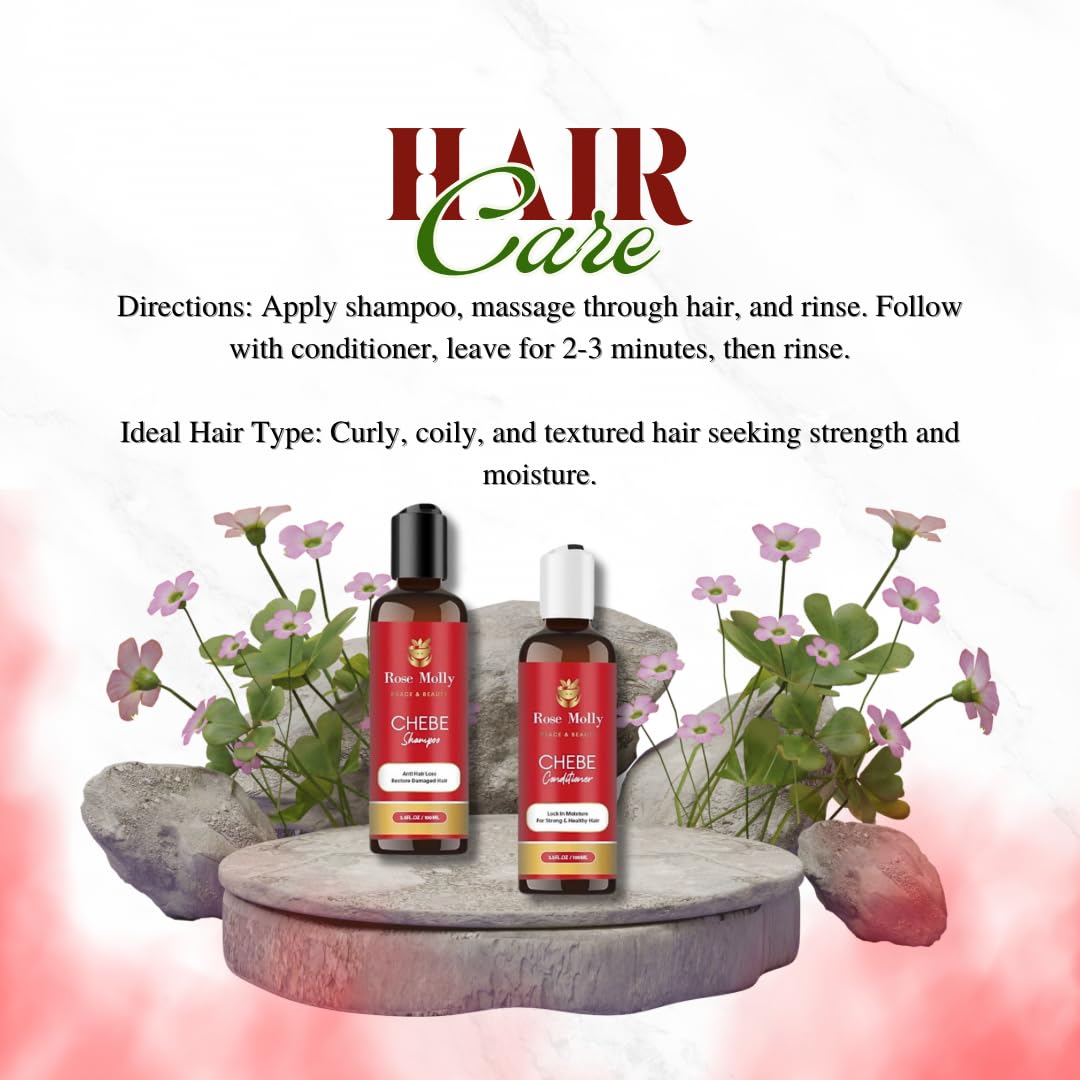 Rose Molly Chebe Shampoo and Conditioner Set, 3.5 fl oz Each Beauty & Personal Care Rose Molly