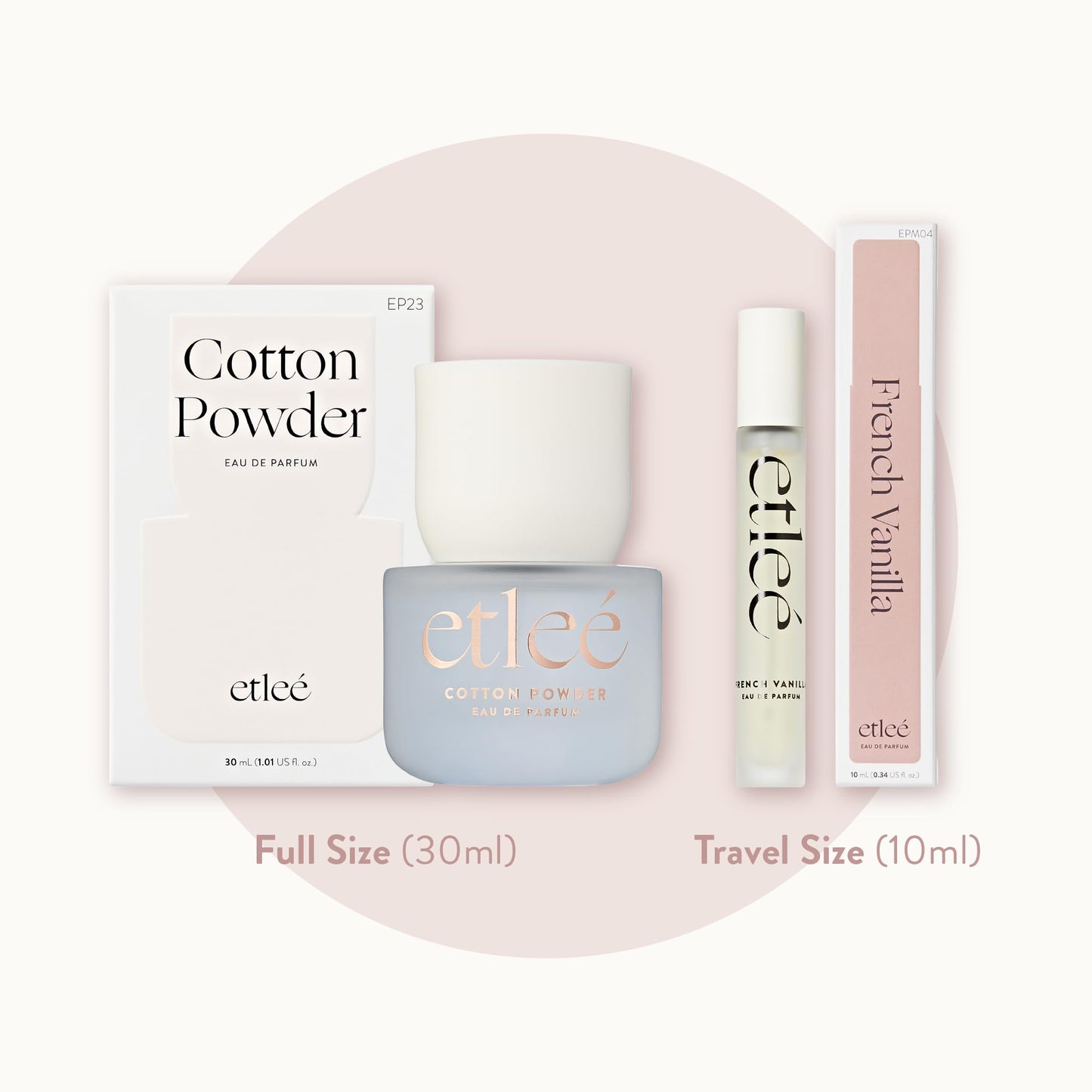 ETLEÉ Cotton Powder Eau de Parfum 1.01oz, Aldehydic Musk Long Lasting Perfume With Sandalwood, Black Pepper, Orchid, Lily & Rose, Layerable Luxury Beauty & Personal Care ETLEÉ