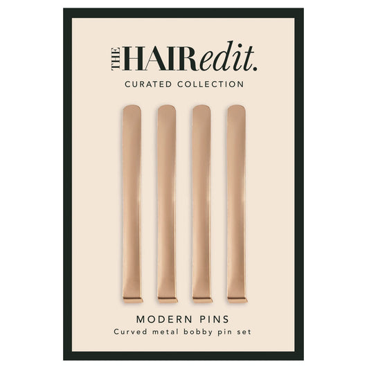 The Hair Edit Modern Bobby Pins - Gold Metal Fashion Hair Clips, 4 pack Beauty & Personal Care The Hair Edit