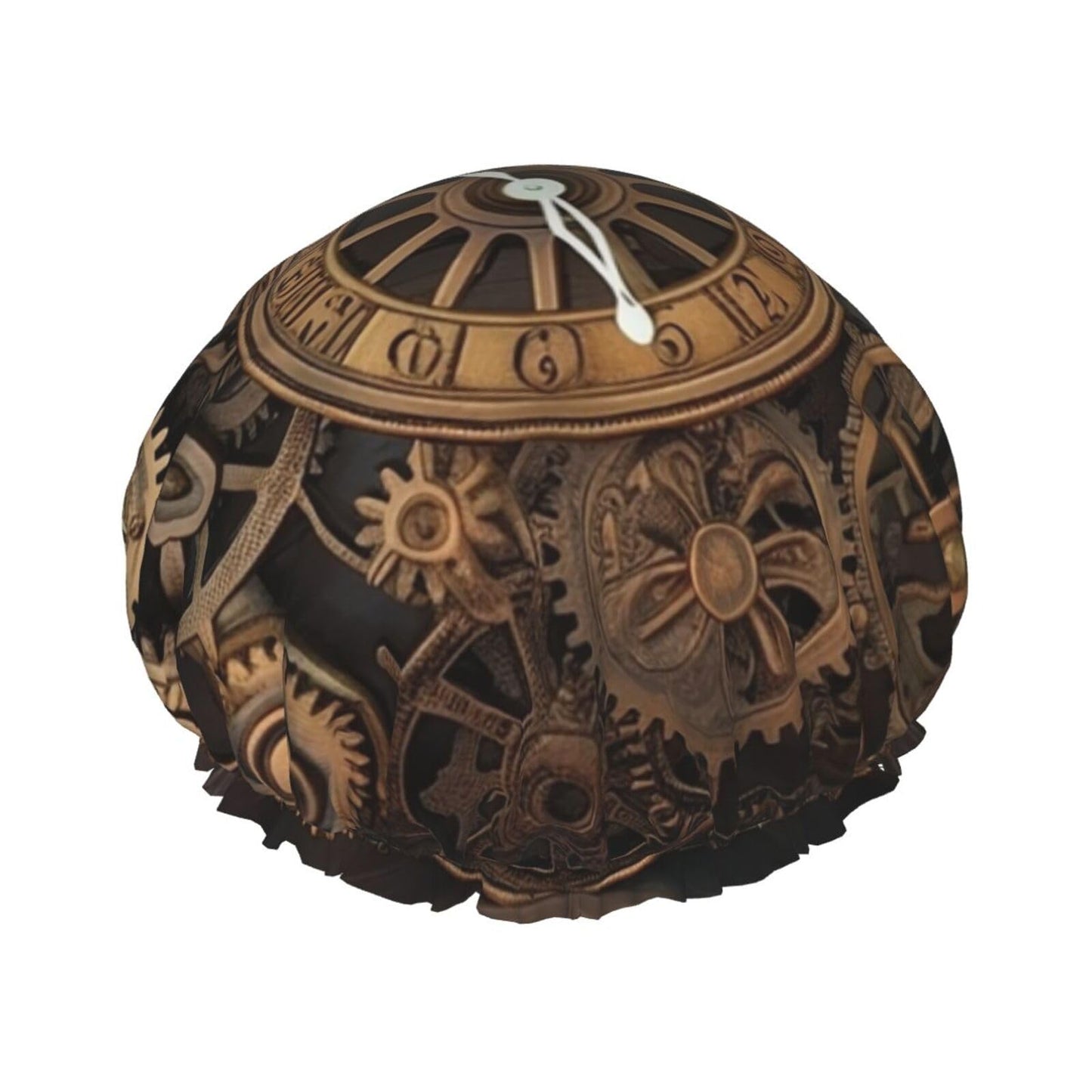 Steampunk Gears Clock Shower Cap for Women Men Large Reusable Shower Bonnet Double-Layer Waterproof Bath Caps Elastic Band Hair Hat for All Beauty and Personal Care BWLHJKE