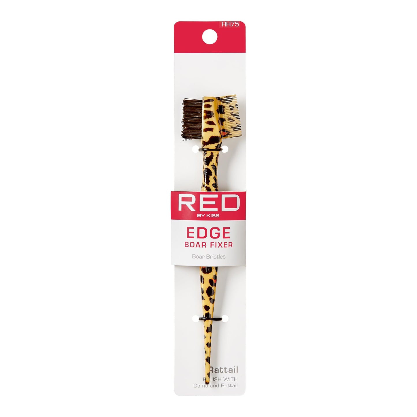 Red by Kiss Professional Edge Brush with Comb and Rattail, 100% Boar Bristles Beauty & Personal Care Red by Kiss