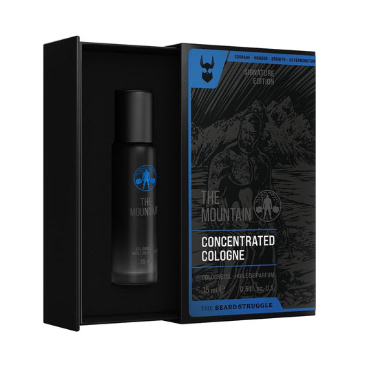 The Beard Struggle Mountain Cologne for Men - 6x Concentrated, Long Lasting Woody Fragrance - Worn by Hafthor Bjornsson - Mens Cologne, 15 mL Glass Beauty & Personal Care The Beard Struggle