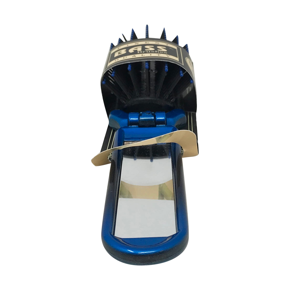 The Travel Brush | Professional Grade Nylon Pins | Fold Up Design with Mirror Handle | Smoke Finish