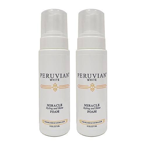 Peruvian white Miracle Styling and Shine Foam Mousse, 8 oz. (Pack of 2) Beauty & Personal Care Peruvian white