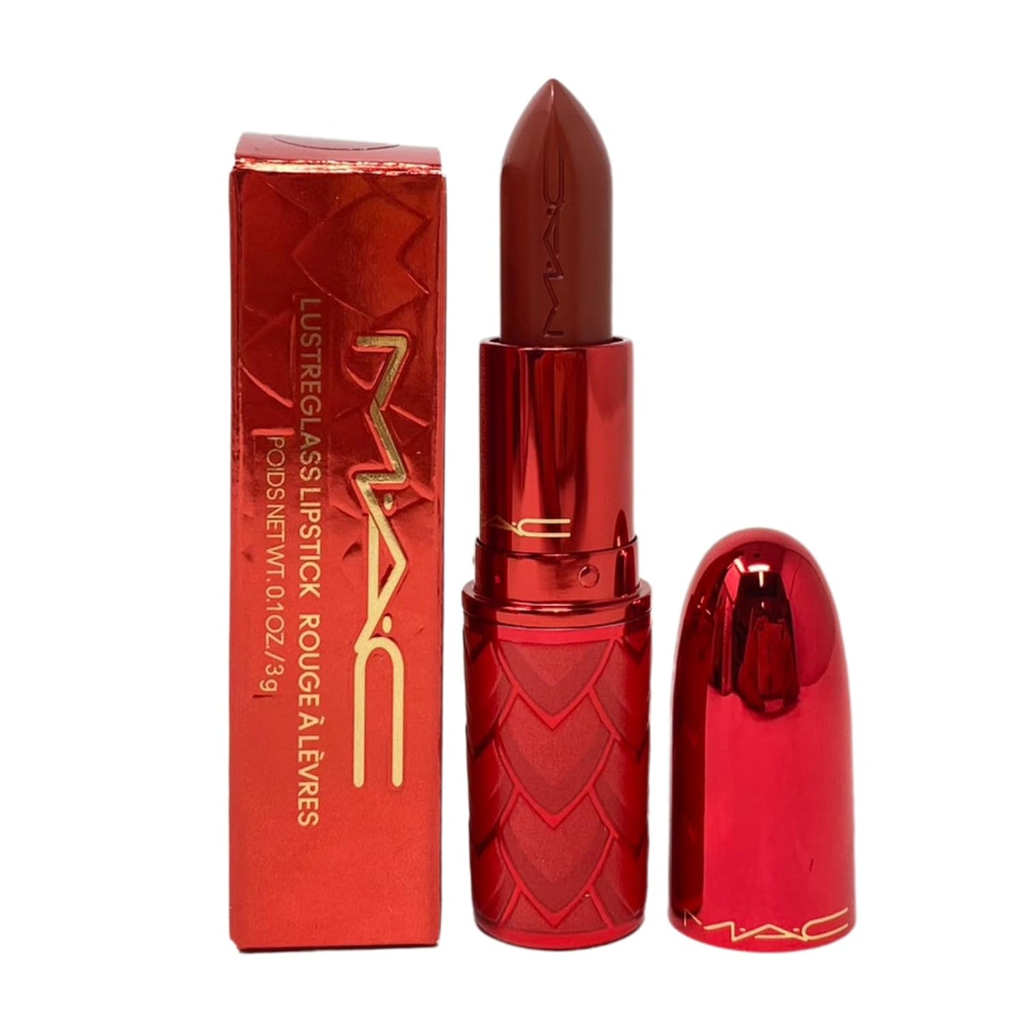 MAC Cosmetics Lovestruck Luck Collection Lustreglass Lipstick - Sweeter Cinnamon (Warm Brick) - 0.1 oz / 3 g Beauty & Personal Care MAC