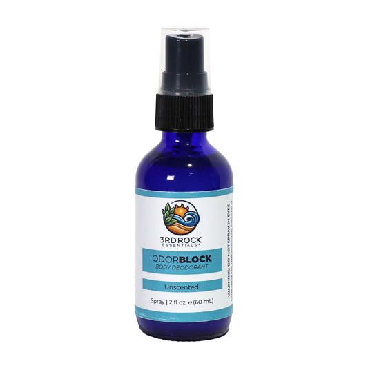 3rd Rock Essentials - ODORBlock Unscented Body Deodorant - Non Toxic Aluminum Free Invisible Deodorant Spray - All Natural Personal Care (2.0 oz Beauty and Personal Care 3rd Rock Essentials