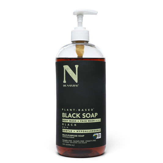 Dr. Natural Multi-Purpose Black Liquid Soap - Natural West African Body Wash - Gentle Hand Soap and Body Soap - Deep Moisturizer, Fights Acne - 32 oz Beauty & Personal Care Dr. Natural