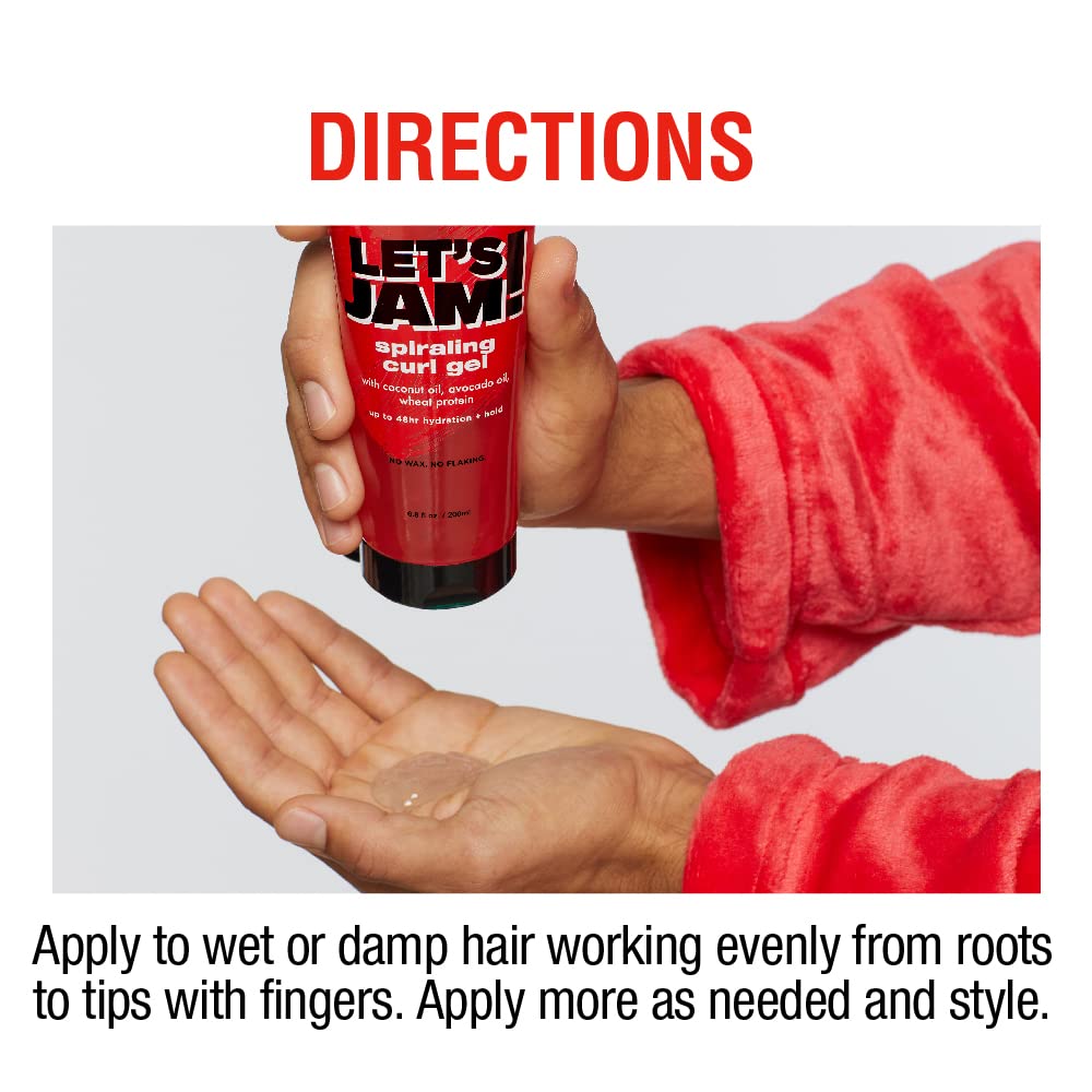 Softsheen Carson Lets Jam! Spiraling Curl Gel, Anti-Breakage Hair Care for 48HR Hydration and Hold for Curly Hair, 6.8 Fl Oz Beauty & Personal Care SoftSheen