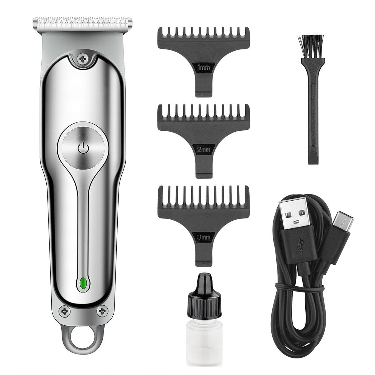GLESVOWIO Hair Clippers Electric Clipper Beard Trimmer for Men USB Rechargeable Shaver Cut Machine Steel Cutter Head Washable Beauty and Personal Care GLESVOWIO