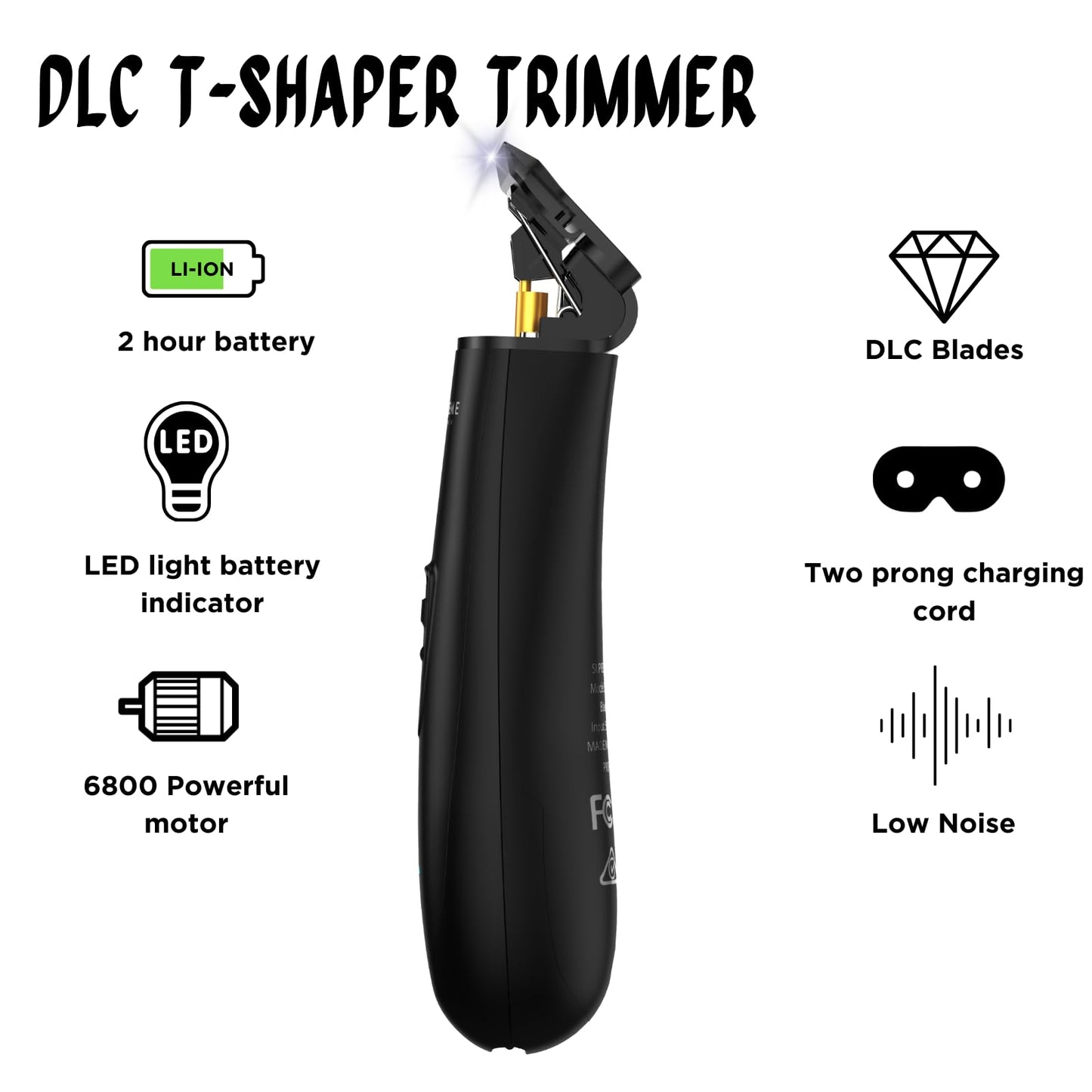 Supreme Trimmer T Shaper - Quiet Cordless Beard & Hair Trimmer for Men - 120 Min Runtime, Low Noise, Zero-Gap DLC Blade - Ideal for Sensitive Skin Beauty and Personal Care Supreme Trimmer