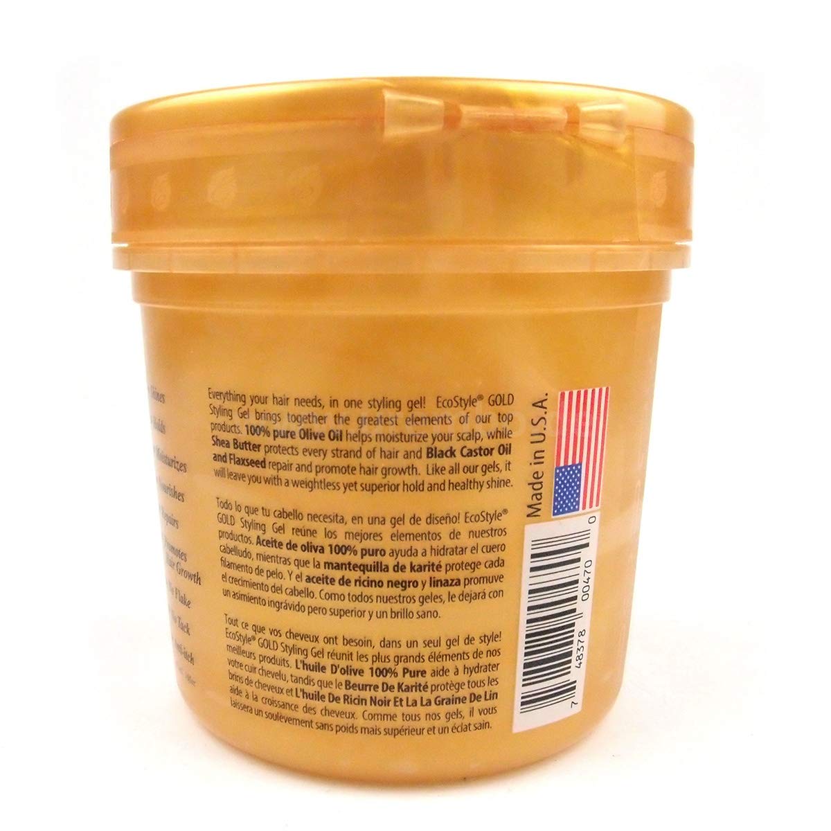 Eco Style Gold Olive Oil & Shea Butter & Black Castor Oil & Flaxseed 16oz 2 PACK Beauty & Personal Care Eco Style