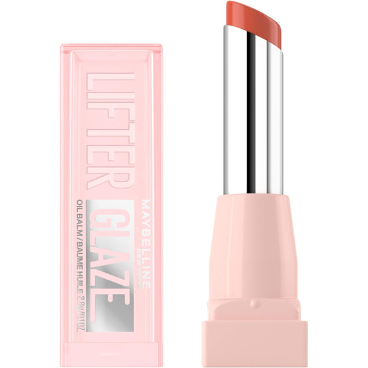 MAYBELLINE Lifter Glaze Oil Balm with Hyaluronic Acid and Hydrating Oil Blend, Lip Balm with 24HRs of Smooth, Moisturizing Shine, Caramel Glow (Sheer Beauty & Personal Care MAYBELLINE