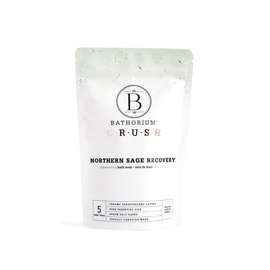 Bathorium Northern Sage Recovery Crush, Revitalizing Bath Soak, Dead Sea & Epsom Salt, Sage, Pine, Eucalyptus, pH-Balanced for Women, 5+ Baths, 21 oz Beauty and Personal Care Bathorium